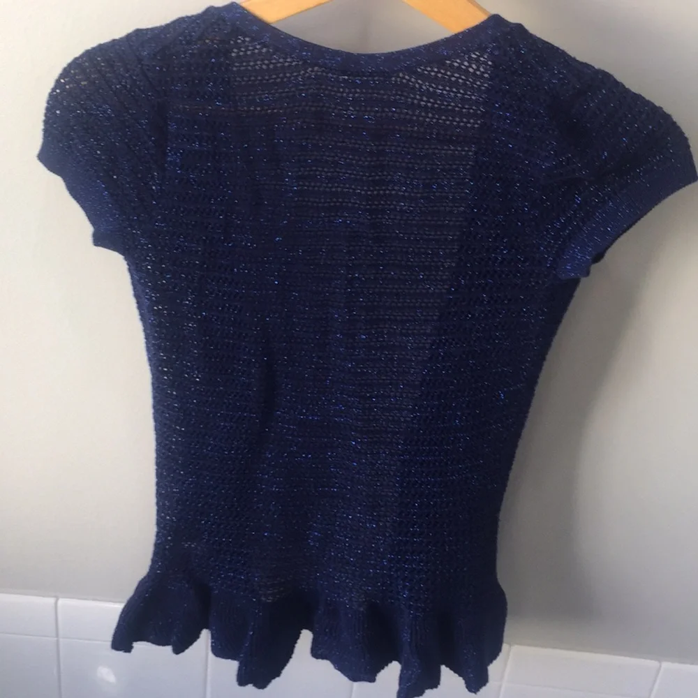 Justice Open Knit Sleeveless Buttonless Cardigan